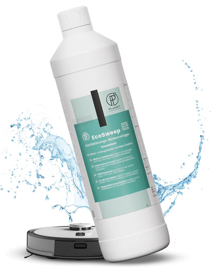 EcoSweep – 1L Profi-Bodenreiniger Konzentrat (1:200) für Wisch- & Saugroboter mit Nassfunktion | Streifenfrei, materialschonend, kraftvoll gegen Schmutz | Kompatibel mit Roborock, Dreame, Ecovacs
