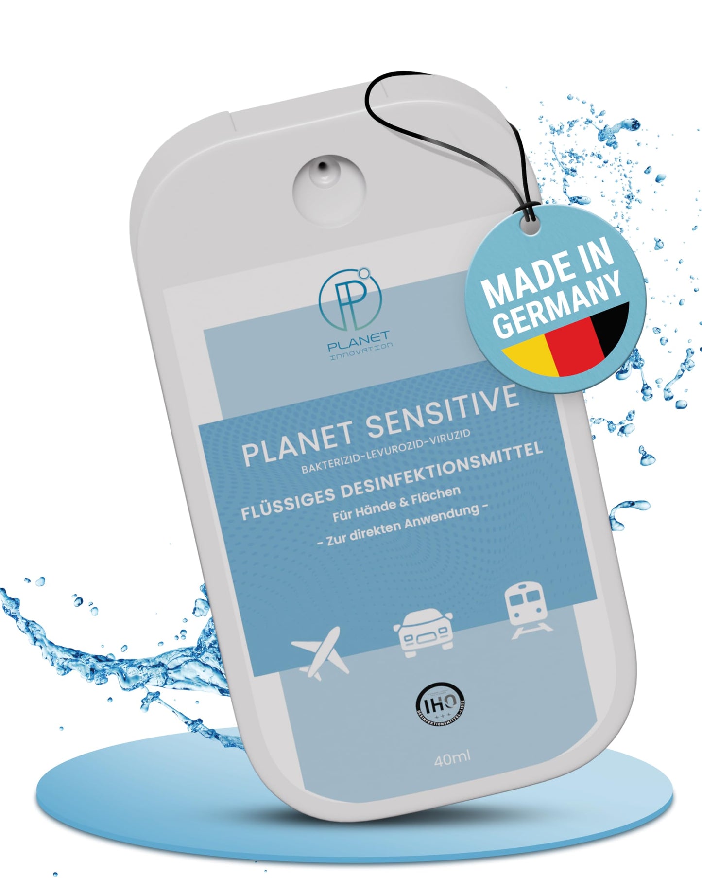 Hygiene unterwegs – alkoholfreies Desinfektionsspray Planet Sensitive | kompakt & gebrauchsfertig