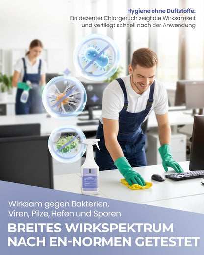 PI - Alkoholfreies Flächendesinfektionsmittel 1L – Desinfektionsmittel für Flächen & Oberflächen – Schnelldesinfektion Planet Sensitive® für Haushalt, Küche & Bad – Made in Germany