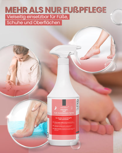 1L SOS Desinfektionsspray für Füße & Schuhe | Planet Sensitive® wirksam gegen Fußpilz, Bakterien, Viren, Hefepilze & Gerüche | Fuß-Desinfektion-Spray | Made in Germany