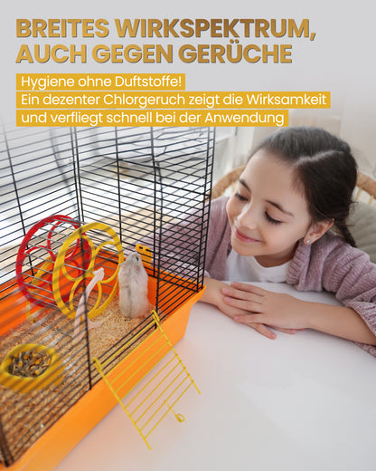 Stall-Hygiene Spray – Desinfektionsmittel für Käfige, Ställe & Tierbereiche | Wirksam gegen Bakterien, Pilze & behüllte Viren (z. B. Influenza-Viren) | Planet Sensitive® zur Flächendesinfektion