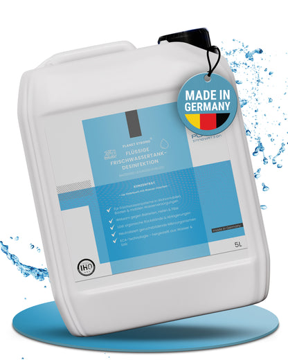 Frischwassertank-Reiniger für Wohnmobil & Wohnwagen – Planet Strong® zur Tankhygiene | Tankdesinfektion | Made in Germany