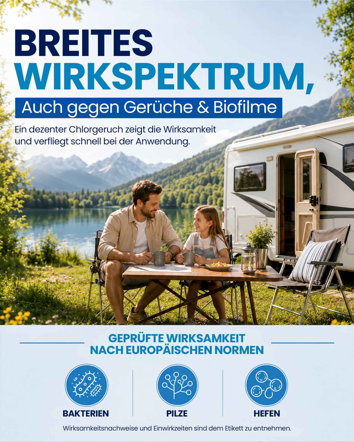 Frischwassertank-Reiniger für Wohnmobil & Wohnwagen – Planet Strong® zur Tankhygiene | Tankdesinfektion | Made in Germany