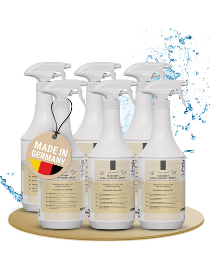 Stall-Hygiene Spray – Desinfektionsmittel für Käfige, Ställe & Tierbereiche | Wirksam gegen Bakterien, Pilze & behüllte Viren (z. B. Influenza-Viren) | Planet Sensitive® zur Flächendesinfektion