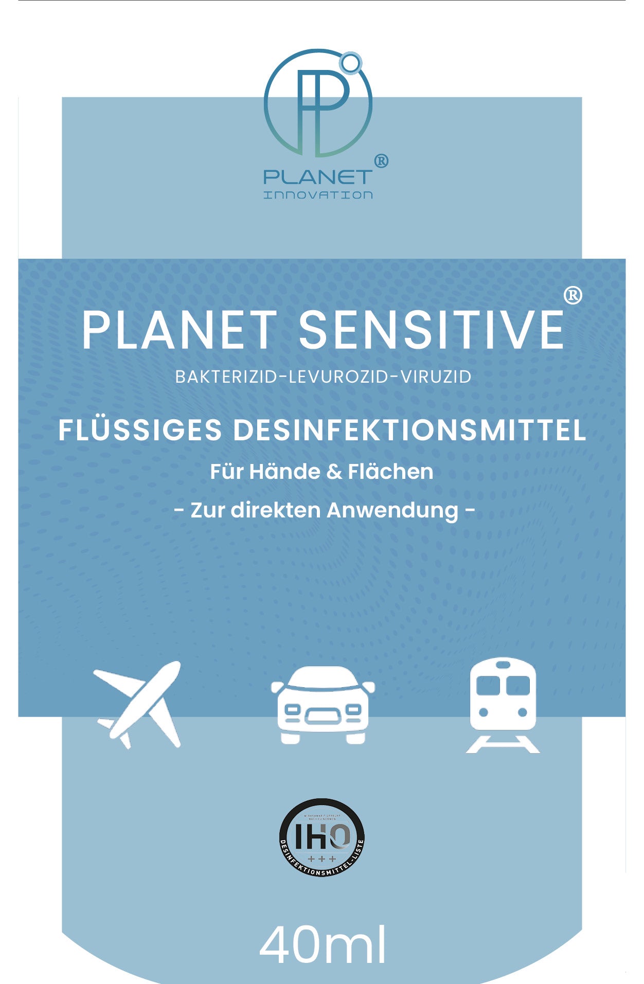 Hygiene unterwegs – alkoholfreies Desinfektionsspray Planet Sensitive | kompakt & gebrauchsfertig