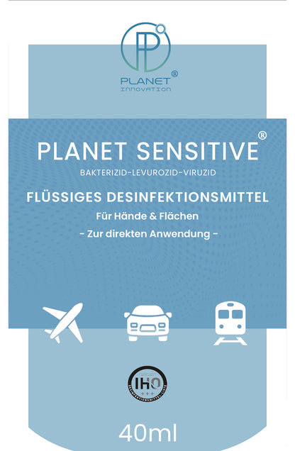 Hygiene unterwegs – alkoholfreies Desinfektionsspray Planet Sensitive | kompakt & gebrauchsfertig